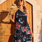 Nadorine Summer Dress Women's Sleeveless V-Neck T-Shirt (DE Only)