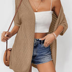 Nadorine Short Sleeve Crochet Kimonos Open Front Cover Ups