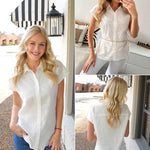 Nadorine Women's Blouse Casual Short Sleeve Shirt (DE Only)