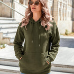 Nadorine Hoodie Oversize Hoodie Casual Waffle Pullover (DE Only)
