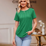 Nadorine T-Shirt Short Sleeve Tops Casual Crew Neck Blouse (DE Only)