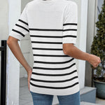 Zeagoo Womens Sweater Casual Short Sleeve Pullover Tops