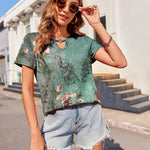 Nadorine T Shirts Women American Flag Tops