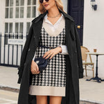 Nadorine Women's Oversized Sweater Vest Dress V Neck Knit Pullover