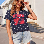Nadorine T Shirts Women American Flag Tops
