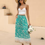 Nadorine Women's Boho Floral Skirt