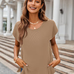 Nadorine Short Sleeve Sweater Knit Going Out Sweater Tops