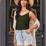 Nadorine Tank Top V-Neck Sleeveless Summer Tops (DE Only)
