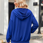 Nadorine Lightweight Hoodies Full Zip Up Oversized Sweatshirts