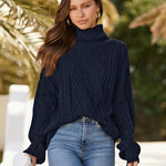 Zeagoo Women's Turtleneck Pullover Elegant Knitted Jumper (DE Only)