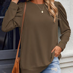 Nadorine Tunic Tops for Women Casual Crew Neck Pullover