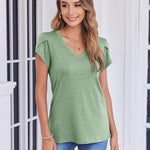 Nadorine Shirts Casual Short Sleeve Tees Dressy Casual Patel Blouses
