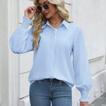 Zeagoo Womens Button Down Shirts Smocked Cuffed Blouse