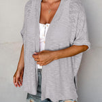 Nadorine 3/4 Sleeve Cardigans Open Front Beach Coverup