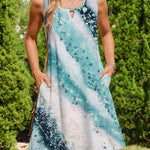 Nadorine Casual Boho Sleeveless Sundresses with Pockets