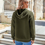 Nadorine Hoodie Oversize Hoodie Casual Waffle Pullover (DE Only)
