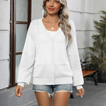 Nadorine Cardigan Long Sleeve Crochet Shrug Soft Knit Sweater