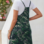 Nadorine Casual Beach Dress Adjustable Strap Floral Boho Sundress