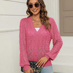 Nadorine Women's Lightweight Crochet Cropped Cardigan