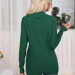 Nadorine Sweaters for Women Long Sleeve Shirts V Neck Knit Pullover