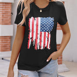 Nadorine Flag Shirts Short Sleeve Patriotic Shirt 4th of July Tee