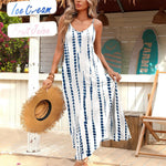 Zeagoo Womens Maxi Dress Spaghetti Strap Casual Printed Dress