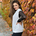 Nadorine Cap Sleeve Sweater Vest Knit Sweater