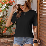 Nadorine 2 Pack Women Tshirts Short Sleeve Crew Neck Tops