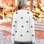 Nadorine Crewneck Pullover Long Sleeve Knit Side Slit Sweater