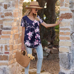 Nadorine Blouse Women's Elegant Ruffle Sleeve Tops (DE Only)