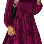 Nadorine Women's Long Sleeve Elegant Velvet Dress (DE Only)