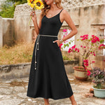 Zeagoo Womens Maxi Dress Spaghetti Strap Casual Printed Dress