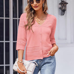 Nadorine 3/4 Sleeve Cropped Cardigan Crochet Shrug