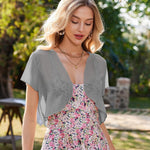 Nadorine Bolero Chiffon Festive Short Sleeve Bolero Jacket (DE Only)