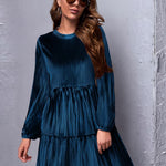 Nadorine Women's Long Sleeve Elegant Velvet Dress (DE Only)