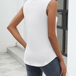 Nadorine Sleeveless Button Down Shirts V Neck Solid Tank Tops