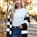 Nadorine Women's Oversized Button Sweaters Open Front Cardigans