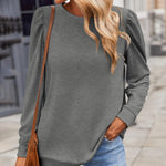 Nadorine Tunic Tops for Women Casual Crew Neck Pullover
