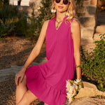 Nadorine Summer Dress Women's Sleeveless V-Neck T-Shirt (DE Only)