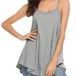 Women Tank Tops Summer Spaghetti Strap Cami Top Shirt Loose Flowy Cotton Racerback Blouses - Nadorine (Us Only)