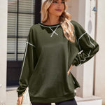 Nadorine Women's Oversized Sweatshirts Hoodies Side Zipper Pullover