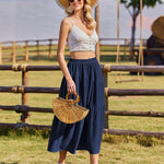 Nadorine Long Women's Elegant Maxi Skirt with Pockets (DE Only)