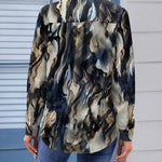 Zeagoo Womens Button Down Shirt Long Sleeve Blouse Business Work Tops Dressy Casual Floral Printed Outfits with Pocket