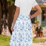 Zeagoo Womens Midi Dress Short Sleeve Dress with Pockets