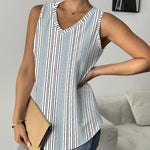 Nadorine Women Eyelet Tank Tops Sleeveless Shirts V Neck Cute Top