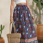 Nadorine Women's Boho Floral Skirt