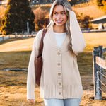 Nadorine Women's Open Front Oversized Soft Knit Sweater Cardigan
