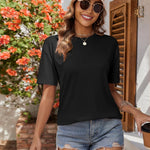 Nadorine 2 Pack Women Tshirts Short Sleeve Crew Neck Tops