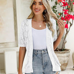 Nadorine Short Sleeve Crochet Cardigan