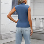 Nadorine Women's 2024 Mock Turtle Neck Sweater Vest